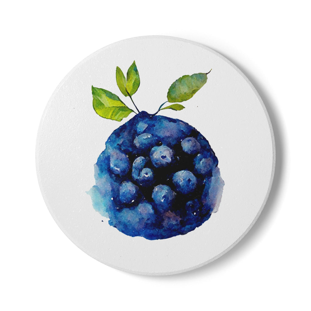 Blueberry Watercolor Art Coaster