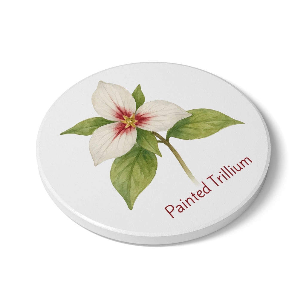 Painted Trillium Art Coaster