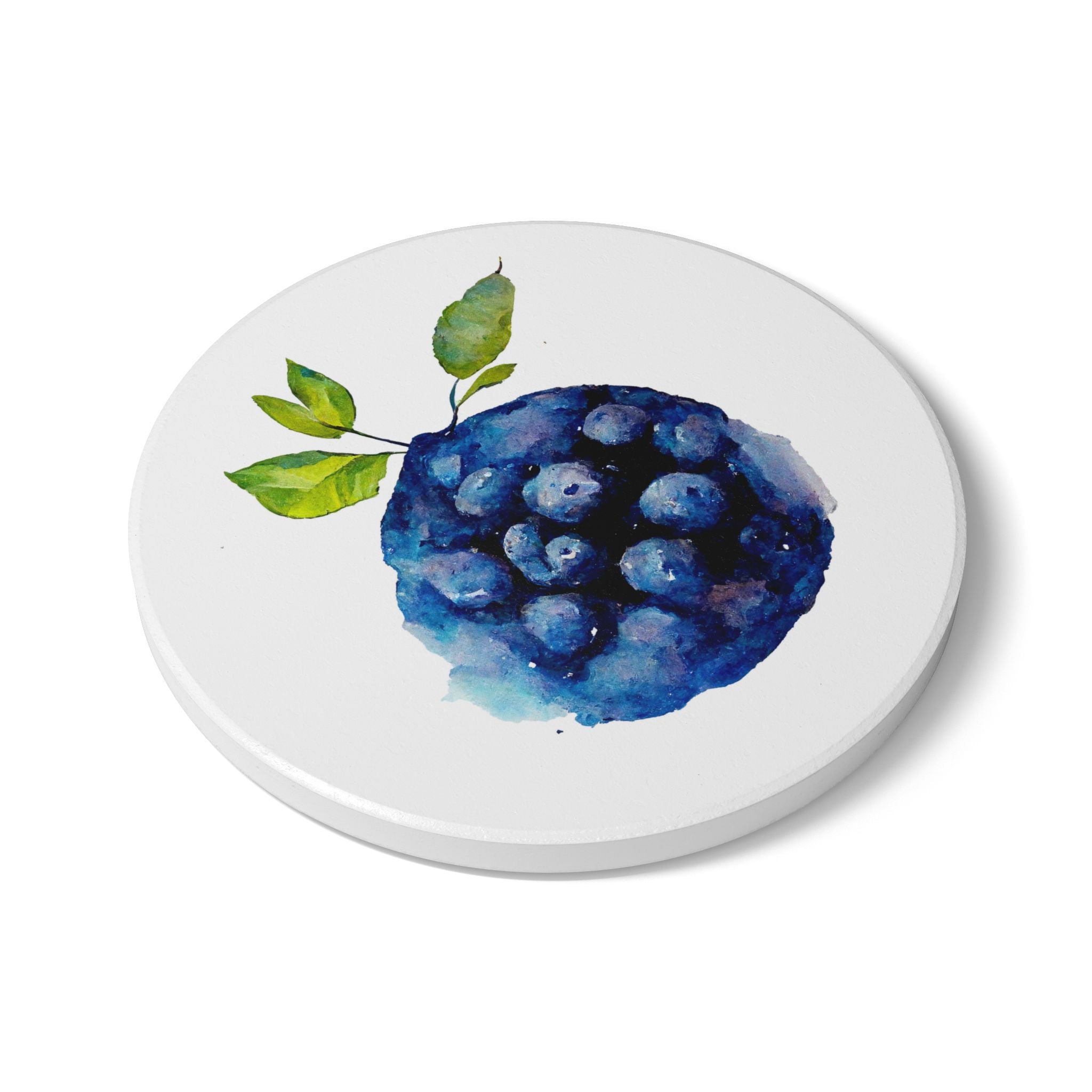 Blueberry Watercolor Art Coaster