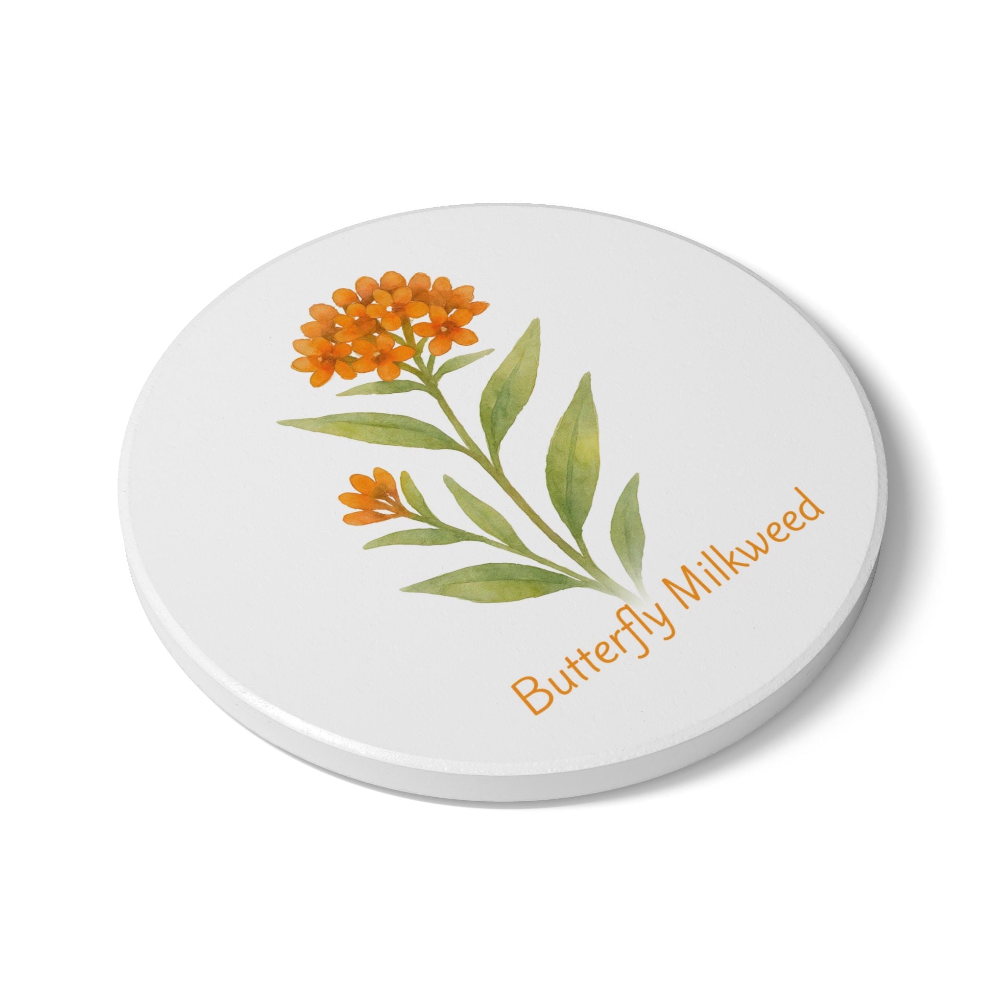 Butterfly Milkweed Art Coaster