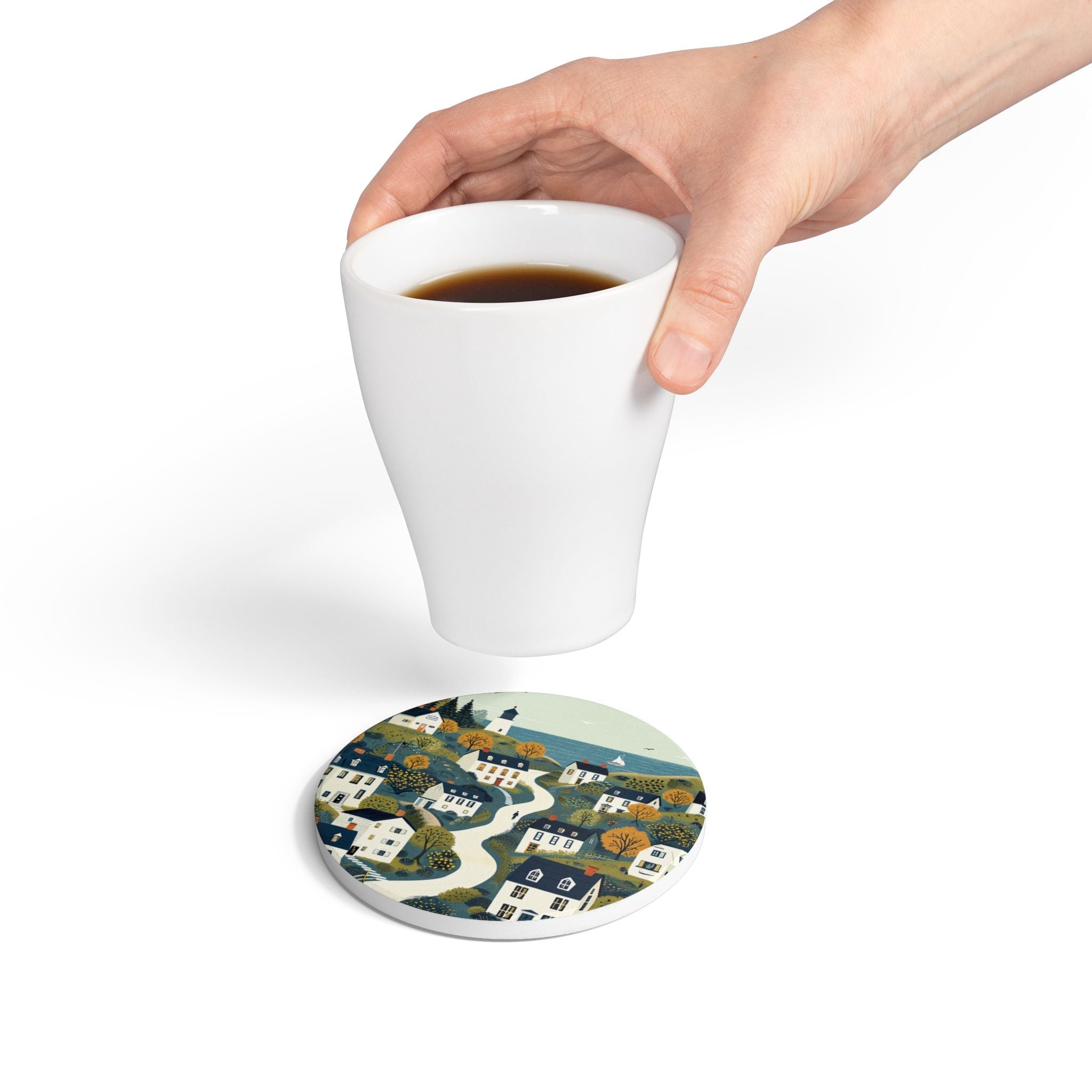 The Maine Town Ceramic Art Coaster