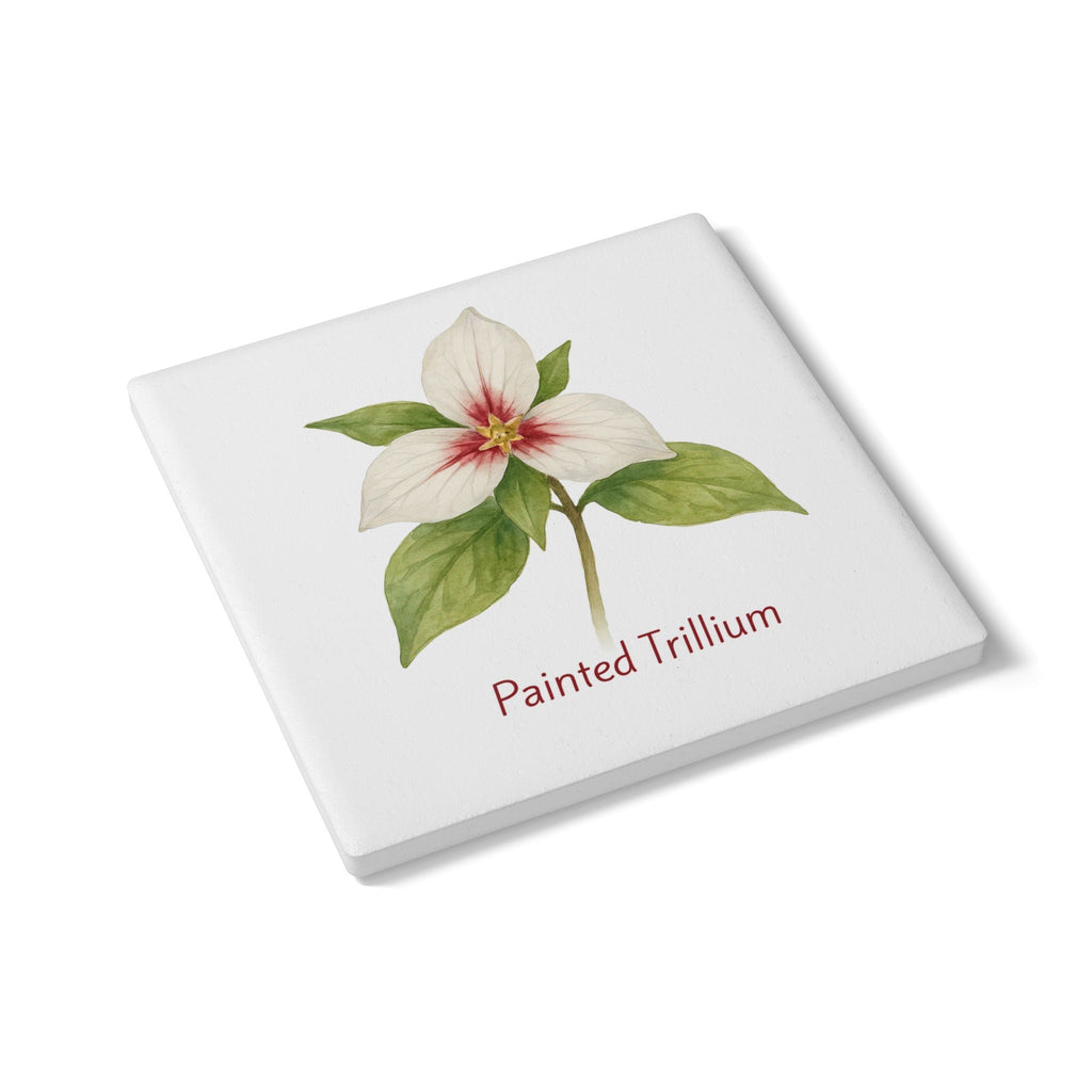 Painted Trillium Art Coaster