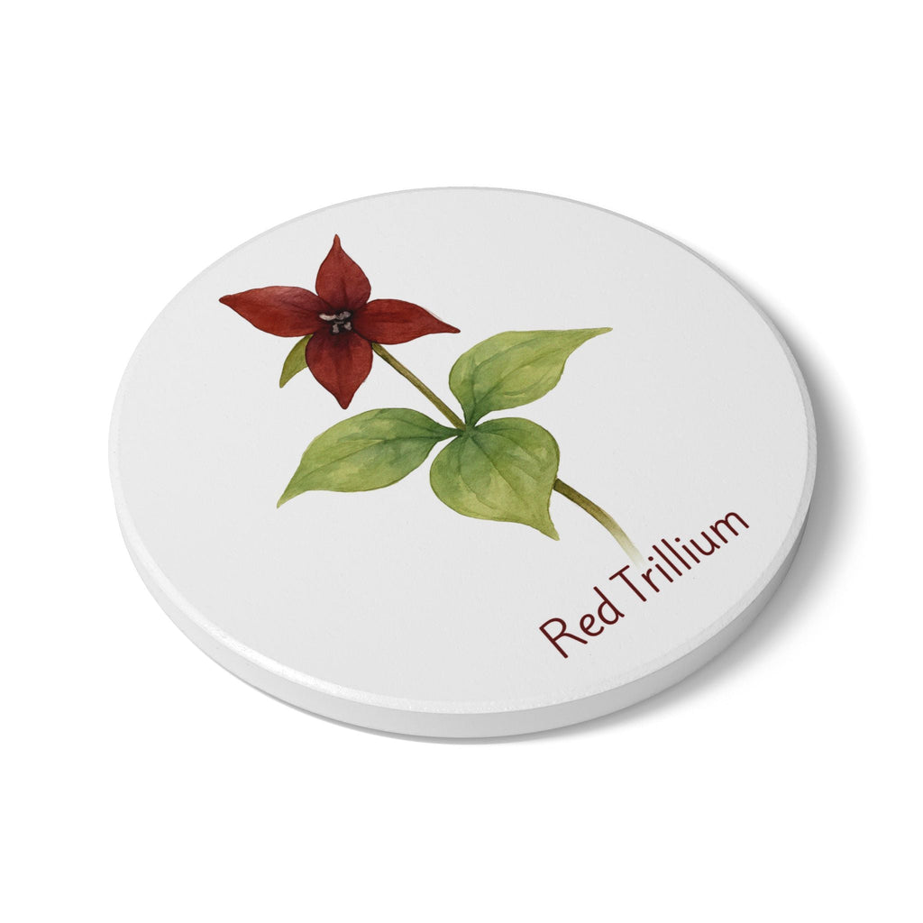 Red Trillium Art Coaster