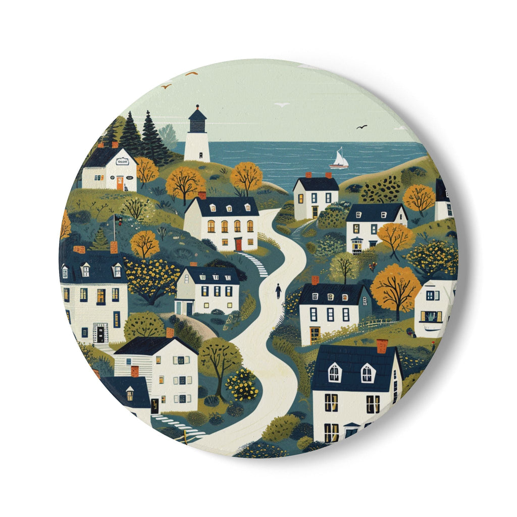 The Maine Town Ceramic Art Coaster