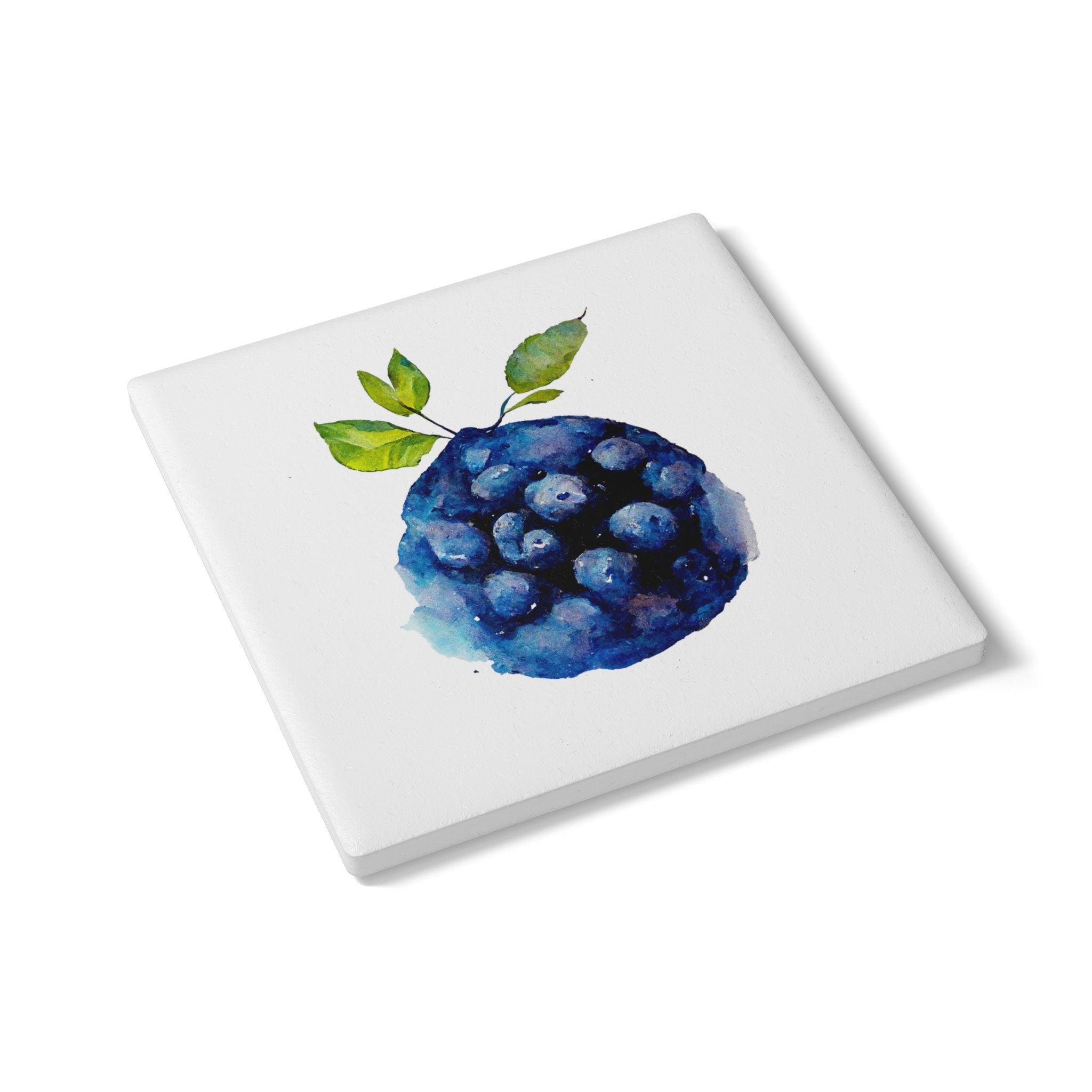 Blueberry Watercolor Art Coaster