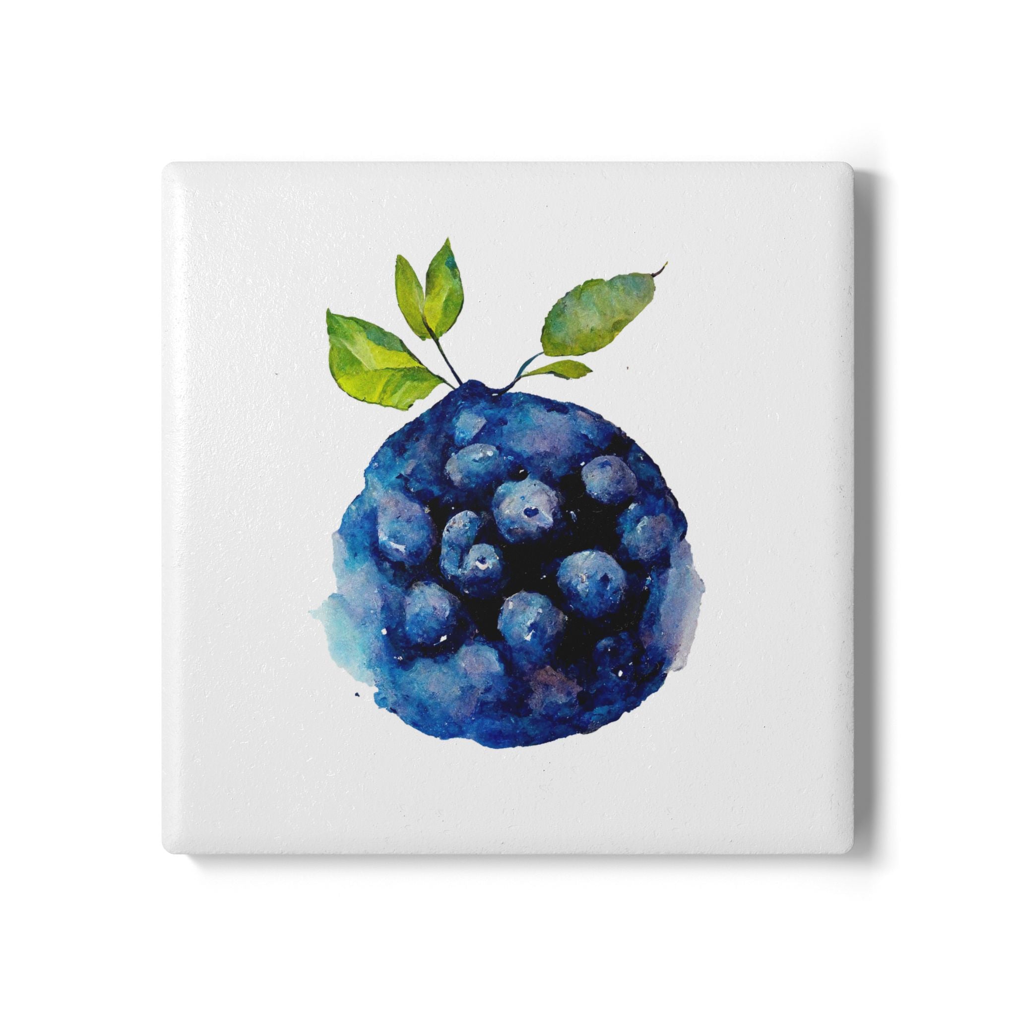 Blueberry Watercolor Art Coaster