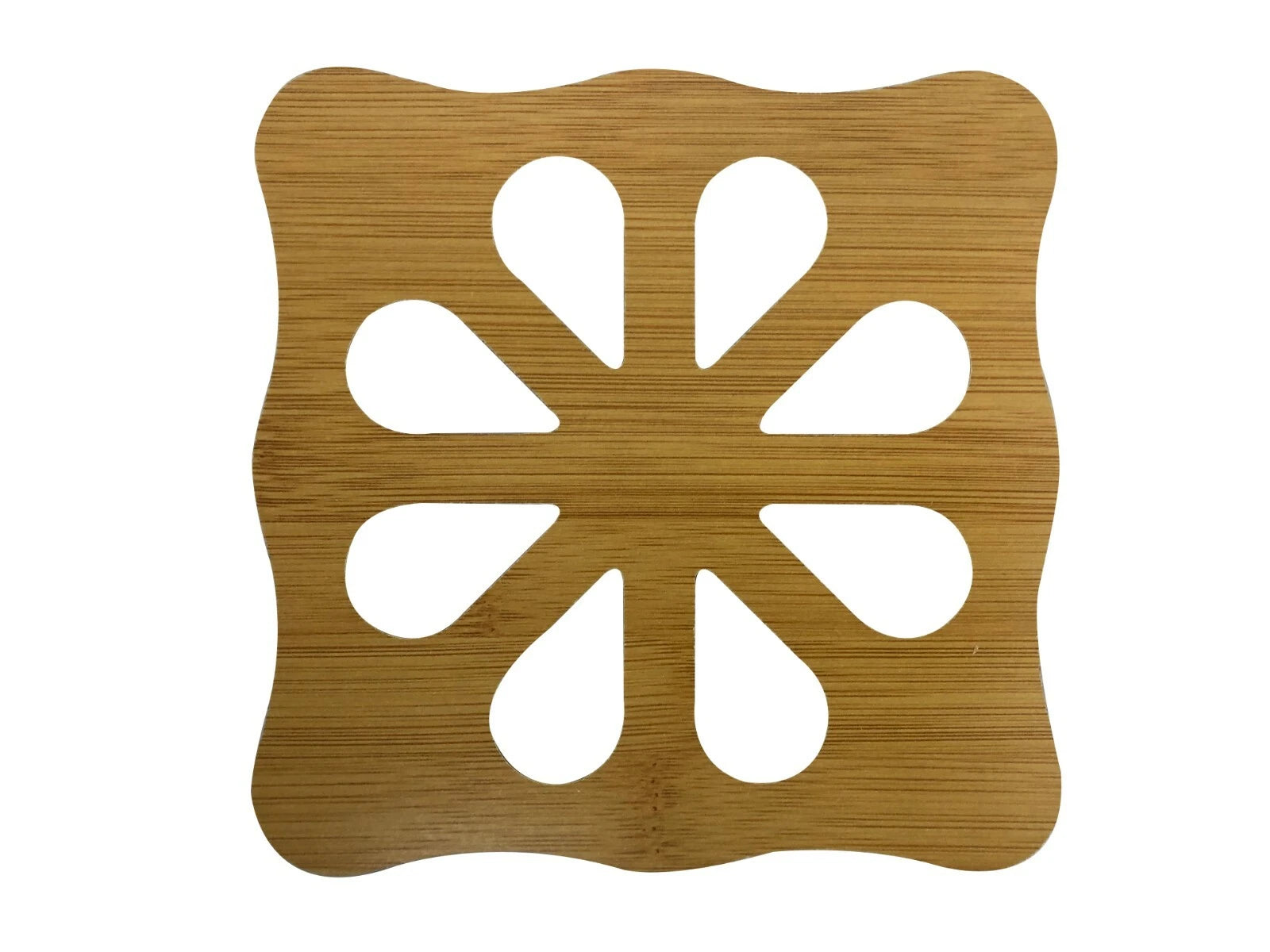Set Of 4 Wooden Coaster 5.5 inches x 5.5 inches - Flower