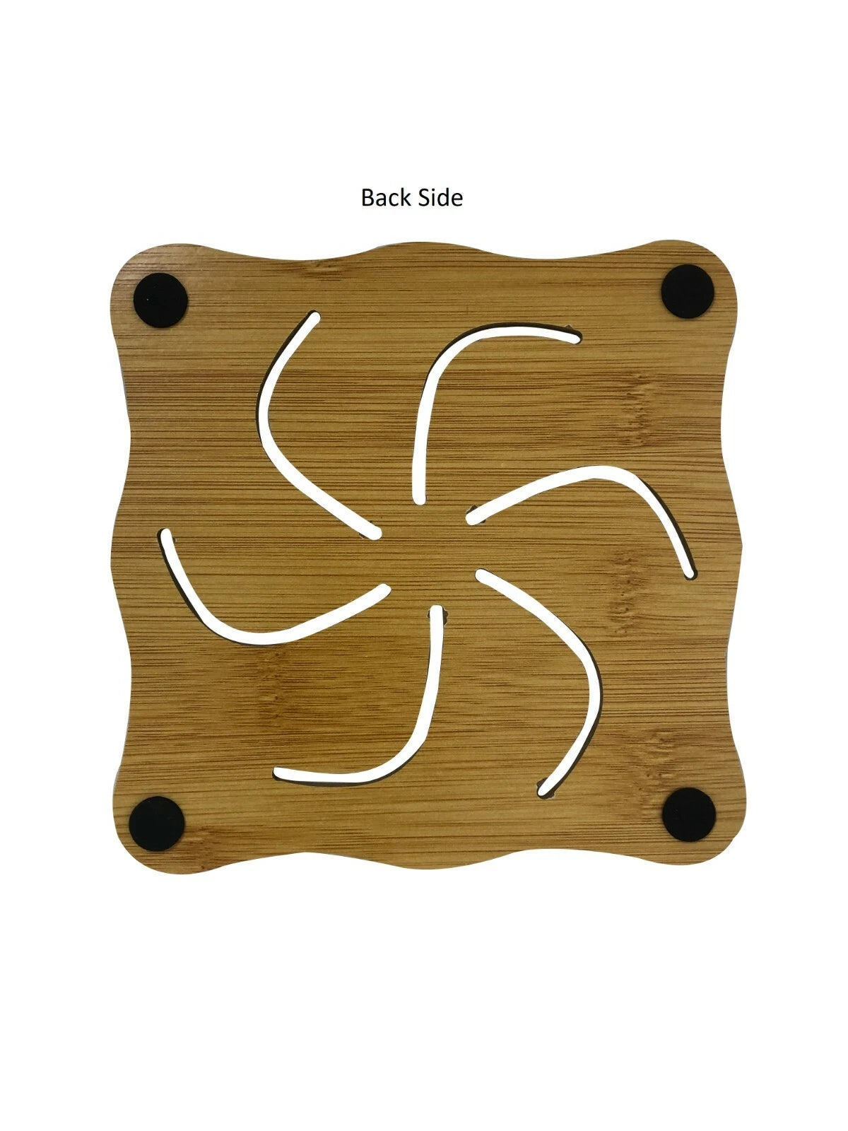 Set Of 4 Wooden Coaster 5.5 inches x 5.5 inches - Spinner